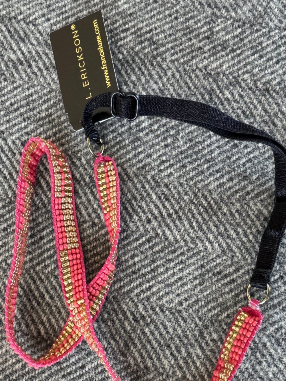 NWT, L. ERICKSON FOR FRANCE LUXE, BEADED HEADBAND